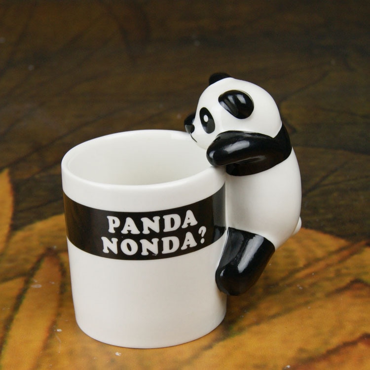 Mooie Panda Keramische Melk Mok Creatieve Koffiekopje met Handvat Potlood Houder SH794