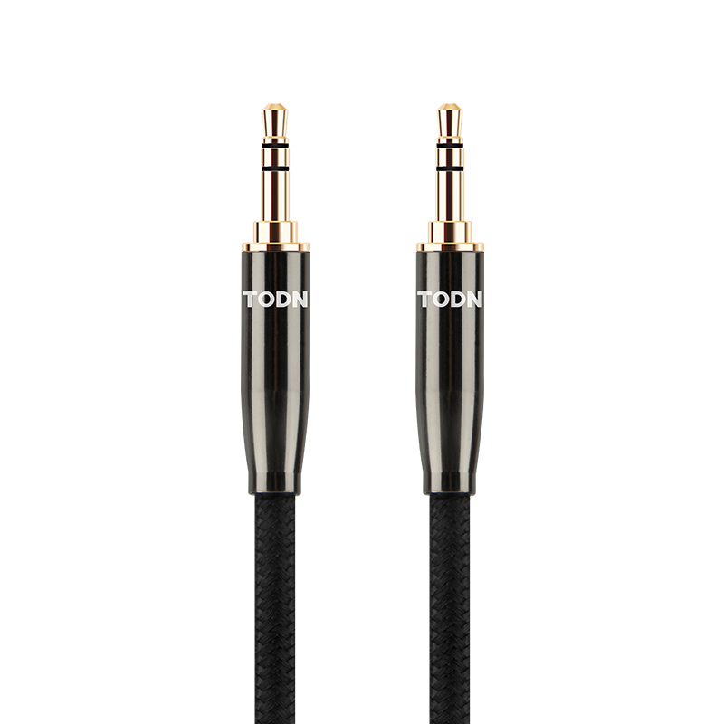 Cable auxiliar HIFI 3,5 para coche 6N OCC, conector de audio macho a macho para teléfono móvil: Negro / <=0,5 m
