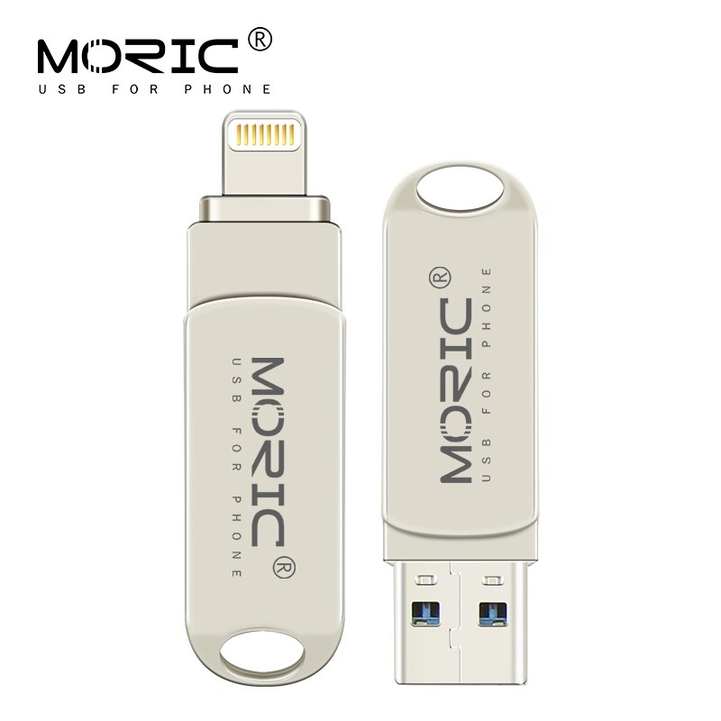 オリジナル moric フラッシュドライブ 128 ギガバイト 256 ギガバイト ixpand go の usb 3.0 ペンドライブメモリスティック金属 otg デュアルスロット u ディスク iphone/ipad/pc