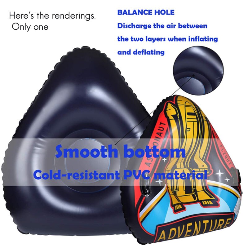 Pvc Outdoor Inflatable Ski Wear-Resistant Ski Tires Snow Adult Snow Tube Inflatable Ski Lap