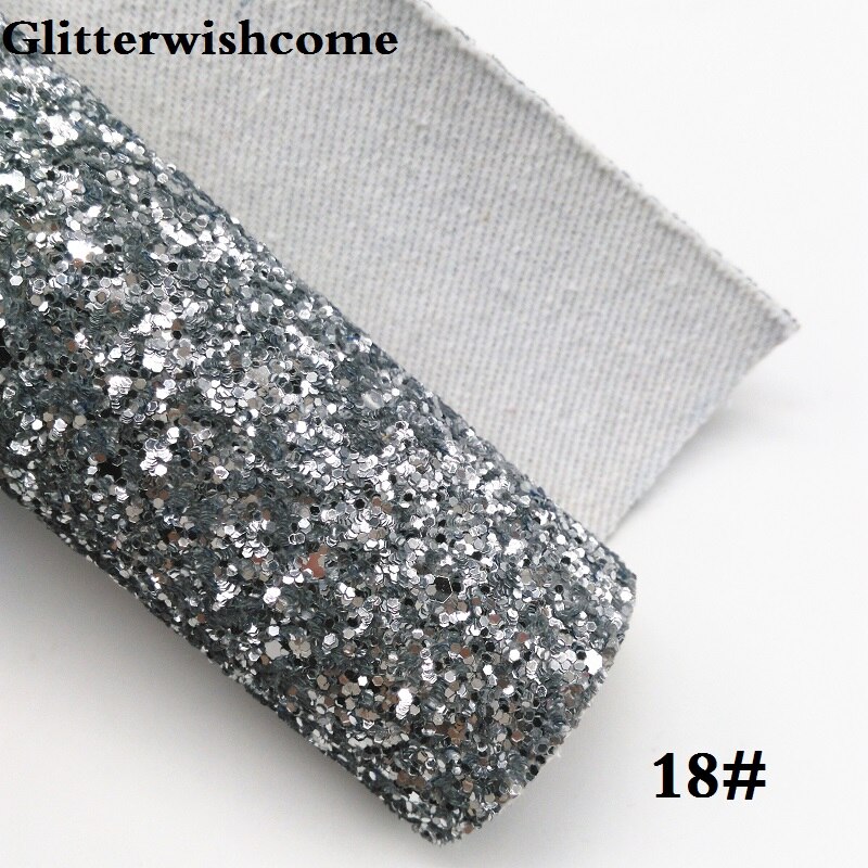 Glitterwishcome 30 x 134cm mini rullavinyyli jousille, paksu glitter nahkakangasvinyyli yhteensopivalla pohjalla jousille , gm078: 18