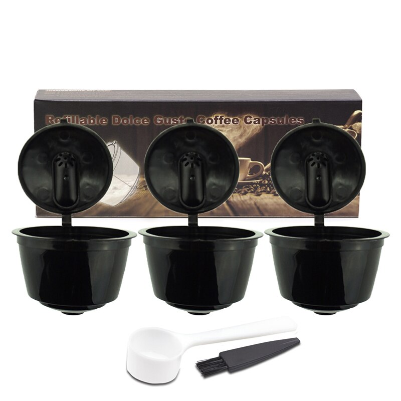 3 st/paket 3rd påfyllningsbara för dolce gusto kaffekapsel för dolci maskin återanvändbart dulce gusto kaffefilter