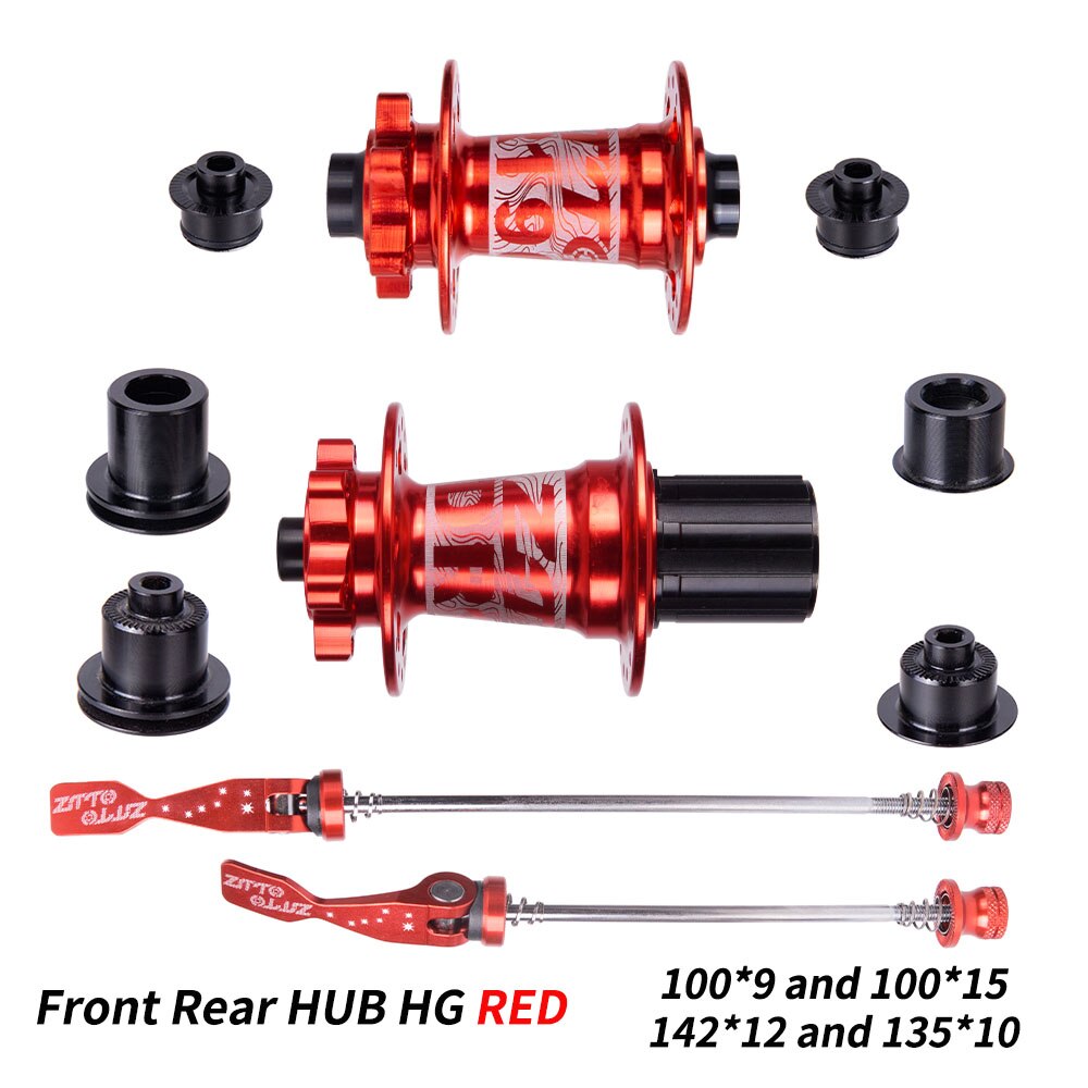 ZTTO Mountain Bike 32 Holes Disc Brake Hub DR190 54T Ratchet Bearings Thru Axle Quick Release HG XD MS Front Rear 15x100 12x142