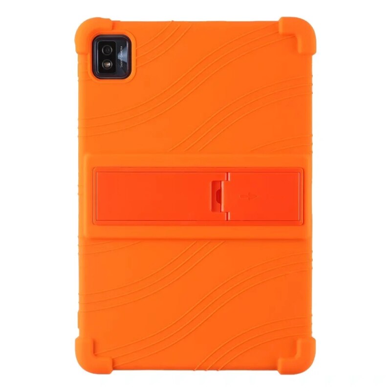 til tcl fanen 10s 9080g veske tcl 10 9081x 10.1 tommers nettbrett silikon veske stativ beskyttende deksel bak softshell alt inkludert: Oransje