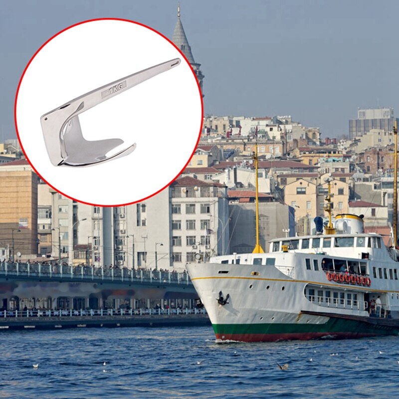 Roestvrijstalen delta-stijl bruce claw bootanker 2.2 lbs (1kg) voor boten, jols, kajaks, jachten