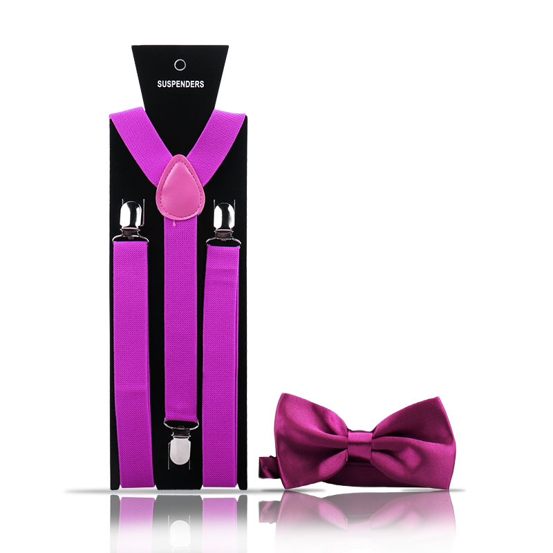 Adult Men's Suspenders And Bow Tie Two Pcs Set Harness Man For Pants Gentleman Suit Accessories Wedding Business