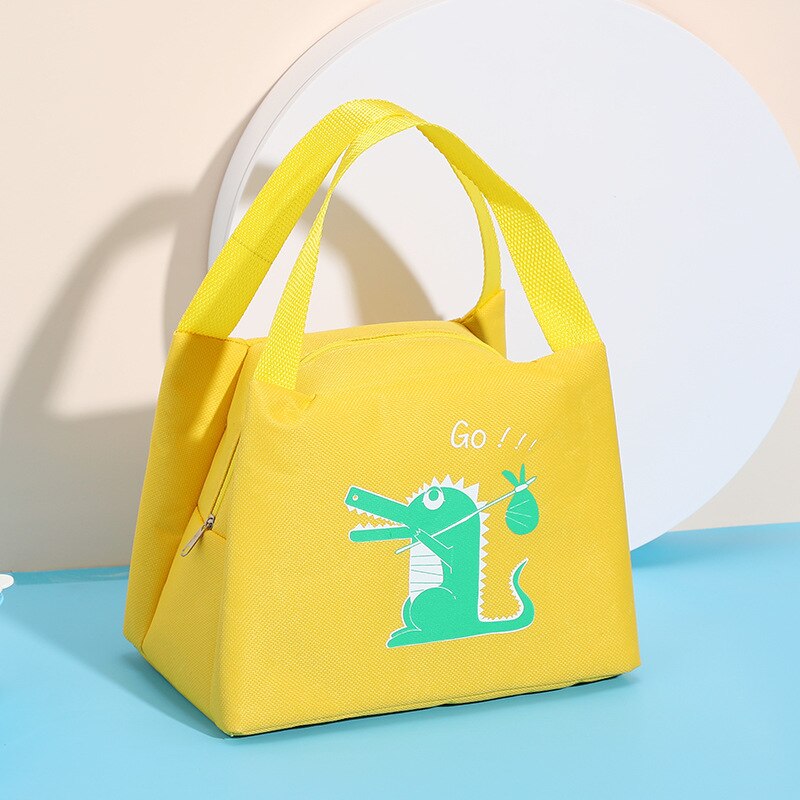 Portátil dos desenhos animados piquenique almoço saco térmico isolado lancheira tote cooler bolsa bento bolsa jantar recipiente sacos de armazenamento de alimentos: Crocodile