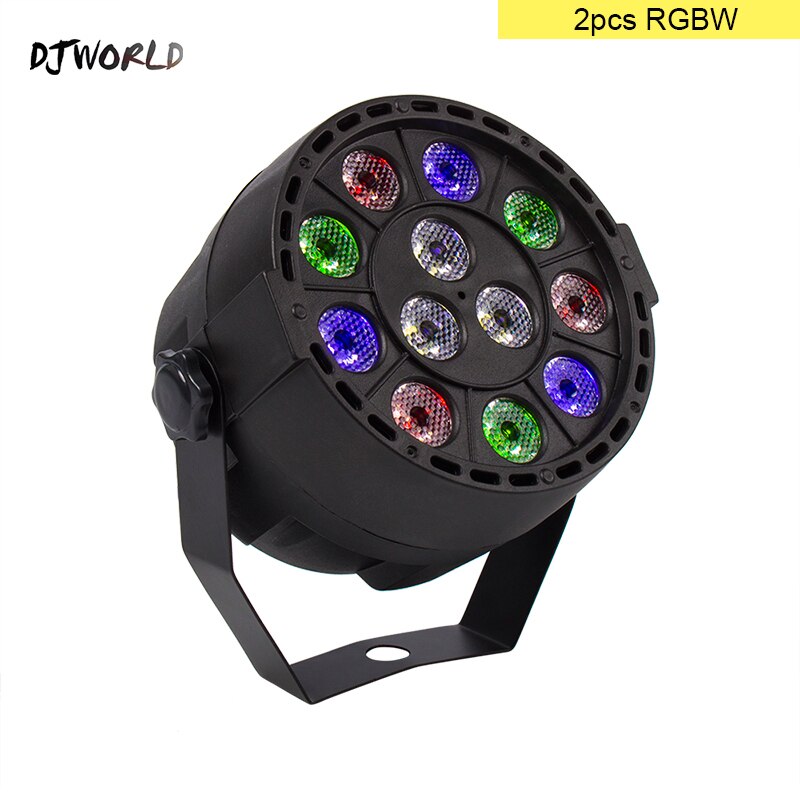 DJworld Lumière de Scène LED - 12x3W RGBW - Contrôle DMX - Angle de Faisceau 15° - 36W - Blanc: Violet noir lointain / Prise américaine