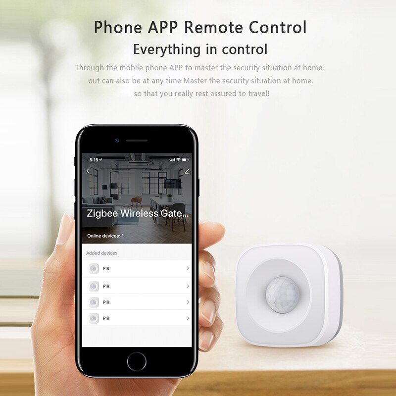 Lonsonho Zigbee Tuya Smart Pir Motion Sensor Detector Smart Life Home Security Alarm System