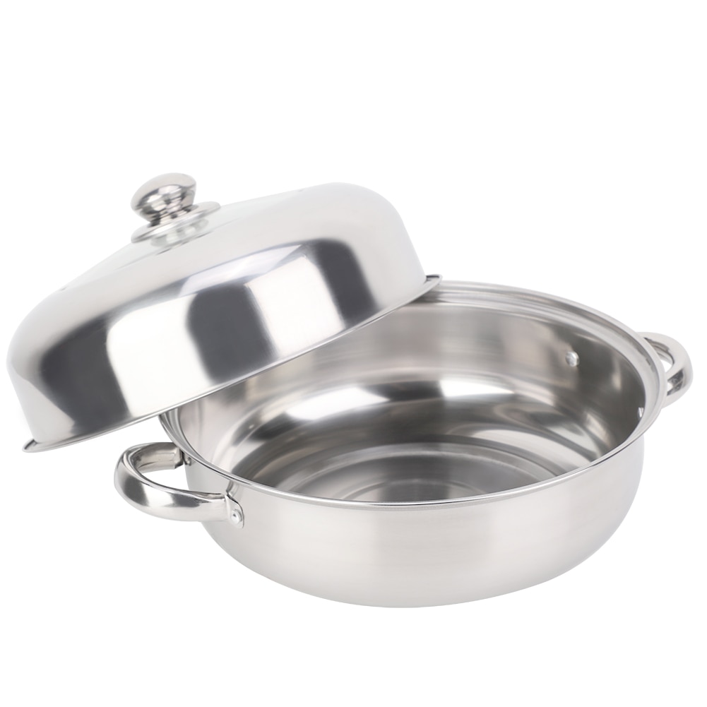 28CM Anti Slip Rvs Single Layer Soeppan Hotpot Voedsel Stoomboot Multifunctionele Pot Kookgerei Huishoudelijke Koken