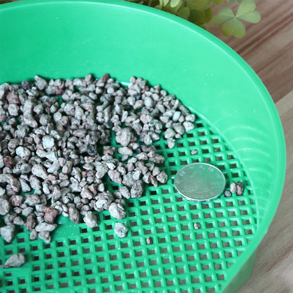 Durable Plastic Soil Sieve Filter Mesh Soil Stone Sifting Filtration Home Garden Flower Plant Nursery Tool Balcony Office Supply