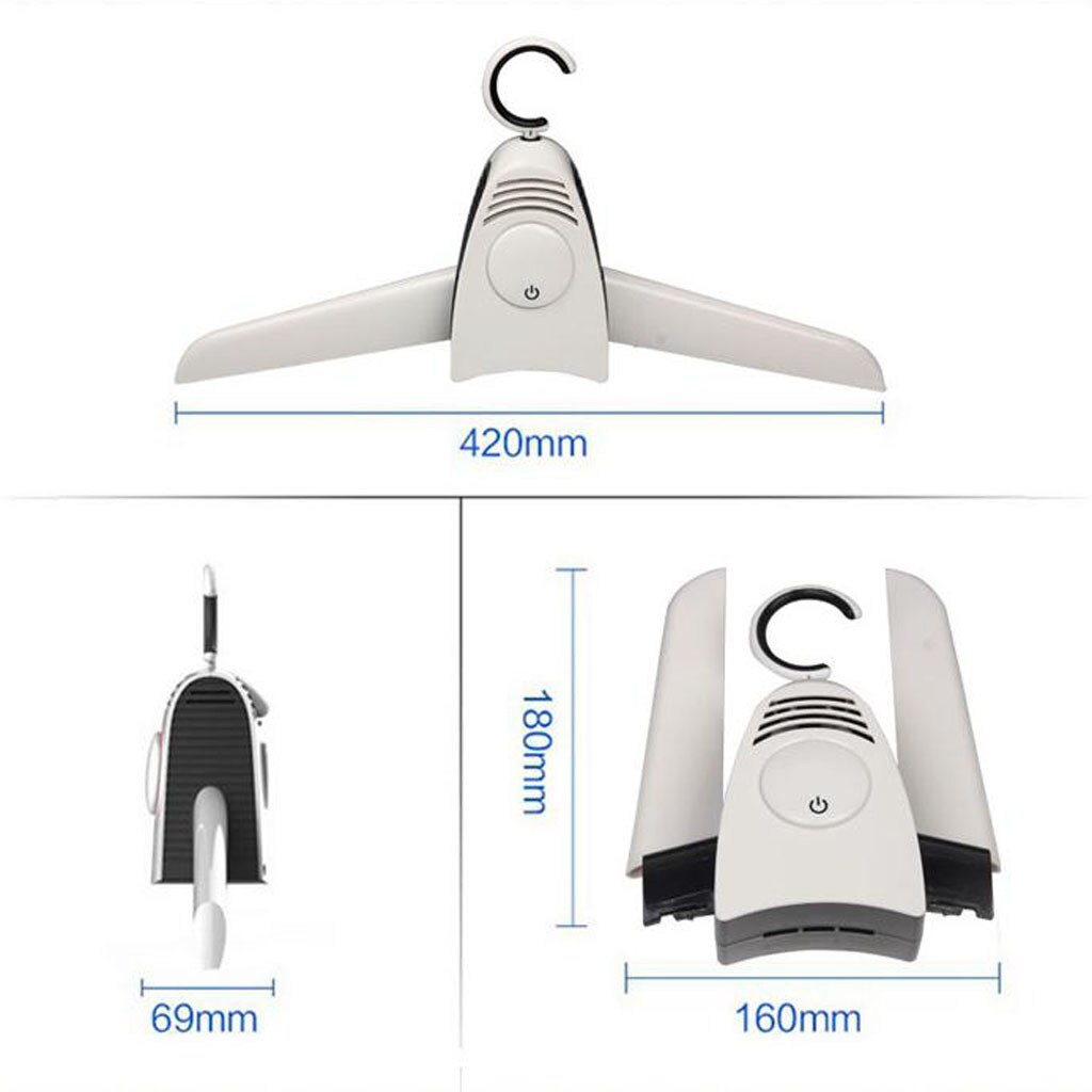 Portable Electric Folding Clothes Hanger Dryer Travel Cool Air Drying Rack Plastic Rod Rack Hangers Laundry Dryer 19Dec25