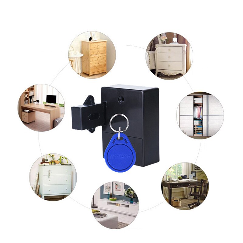 Invisible RFID Free Opening ligent Sensor Cabinet Lock Locker Wardrobe Shoe Cabinet Drawer Door Lock Electronic Dark Lock(B
