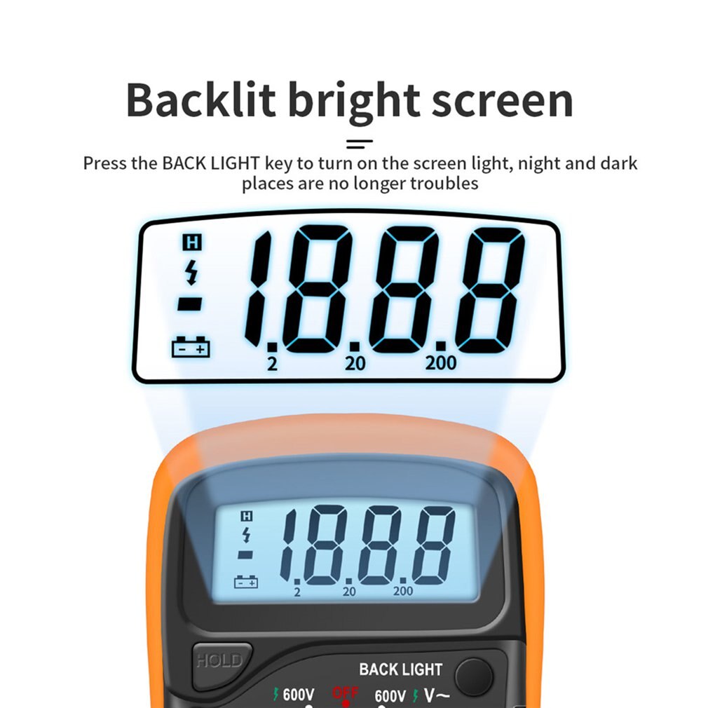 ANENG AN8205C Digital Multimeter AC/DC Ammeter Volt Ohm Test Meter Profession Multimetro With Thermocouple LCD Backlight Display