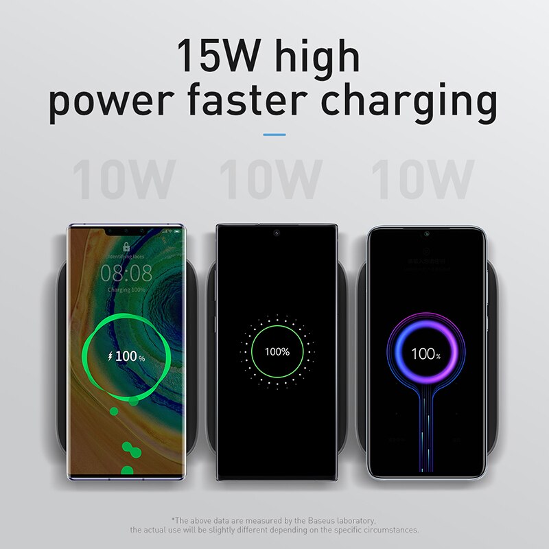 Baseus 15W Qi Wireless Charger Stand Voor Iphone 11 Pro Max Xr Qi Snelle Lading Telefoon Stand Multifunctionele Draadloze opladen Pad