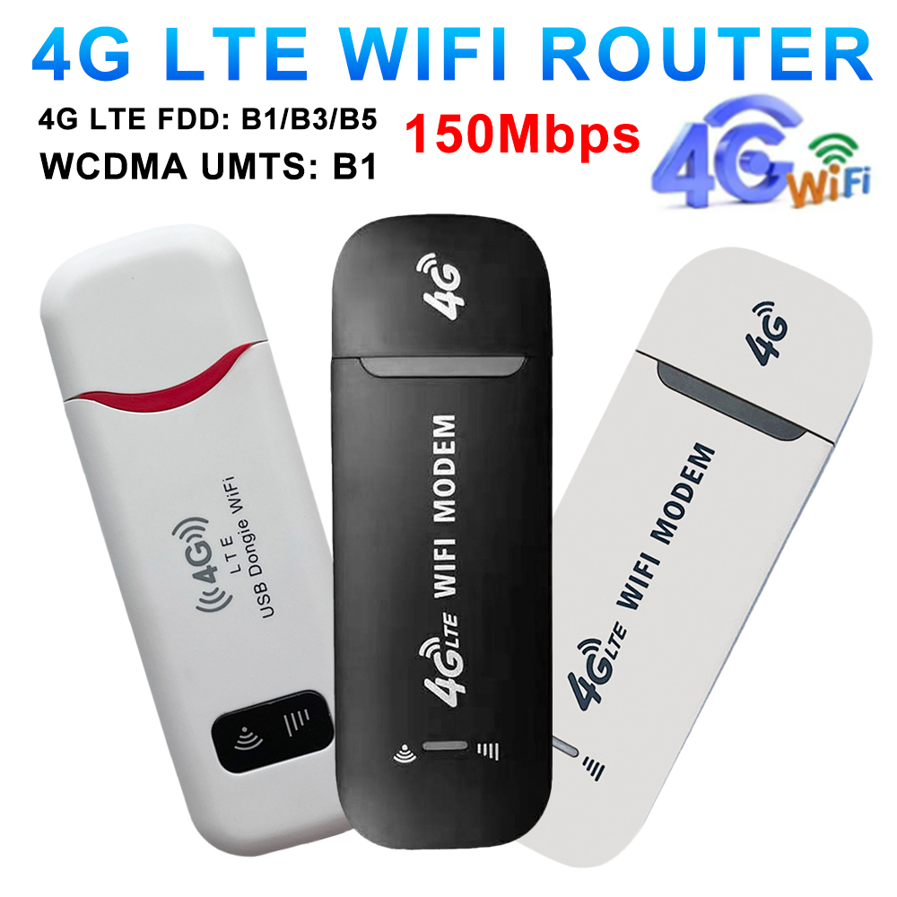 Router 4G WiFi Bezprzewodowy Dongle USB WiFi Mobilny Internet Szybki 150Mbps Router 4G LTE Modem WiFi z Kartą SIM dla Domu Biura Podróży