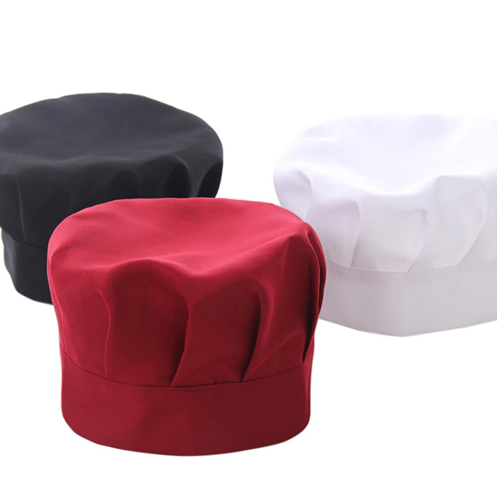 Gorro de cocinero ajustable para adultos y niños, cómodo gorro de cocina, elástico, para RestaurantsPubs, gorro de trabajo