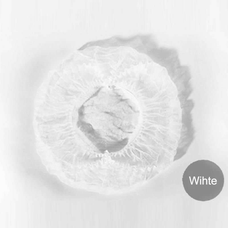 100Pcs Disposable Salon Hair Hat Anti Dust Net Bouffant Cap Non-Woven Head Cover Hat Elastic Cleaning Hair Protect Hat