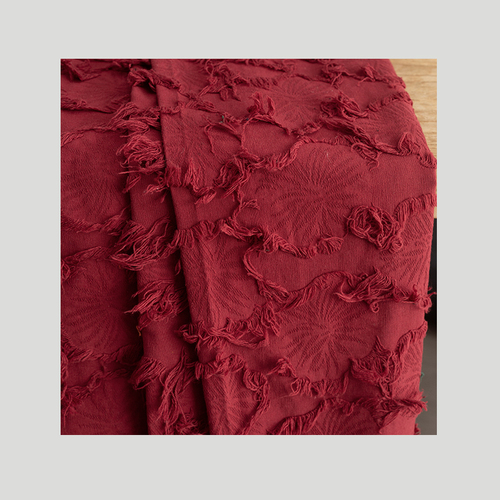 Katoenen En Linnen Tas Met Kwastjes Diy Stof Linnen Jacquard Donkere Bloem Handgesneden Jas Rok Kleding Stof: Sakura Roze