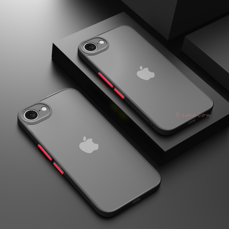 Para iPhone 16E funda SE4 2025 armadura de PC dura mate de lujo bloqueo de Color a prueba de golpes Fundas protectoras de cámara para iPhone 16e cubierta