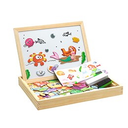 100 + Stuks Houten Magnetische Puzzel Figuur/Dieren/Voertuig/Circus Tekentafel 5 Stijlen Doos Educatief Speelgoed: meirenyu