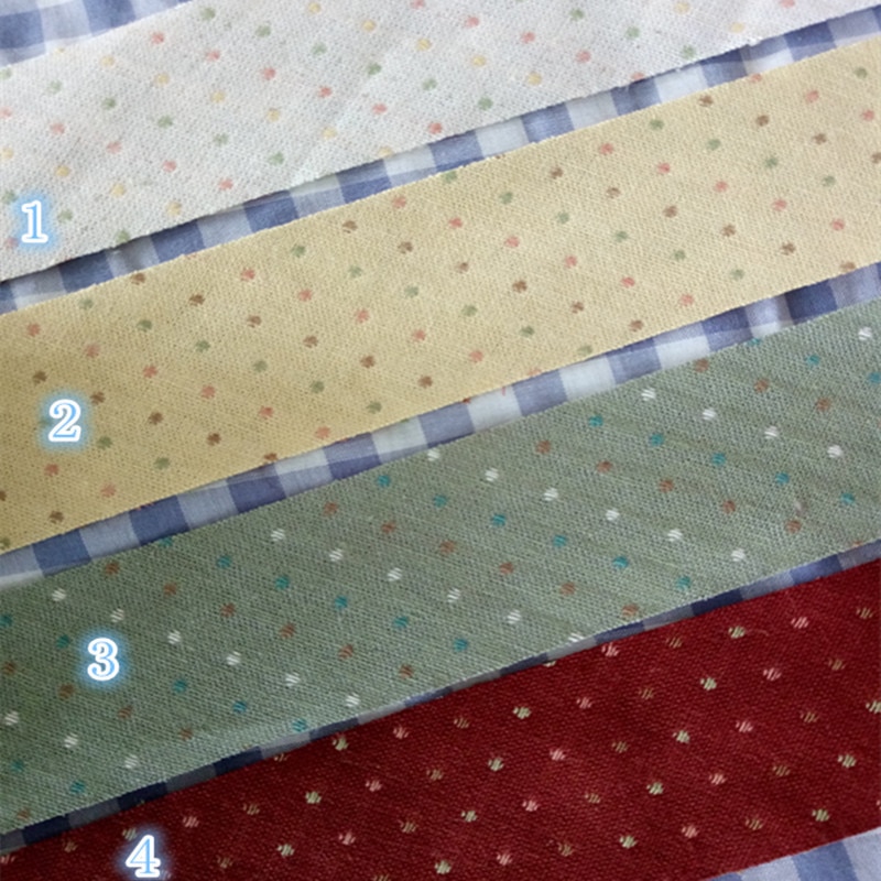 Cinta de encuadernación al bies para tapicería, tejido de algodón teñido de hilo de 3,6 cm, hecho a mano de retazos, accesorios de costura de 8 M