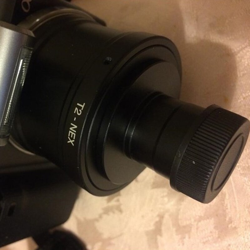 Adecuado para Sony T2-Nex t-ring adaptador montaje Mini cámara conexión telescopio microscopio lente de montaje con puerto de 0,91 pulgadas