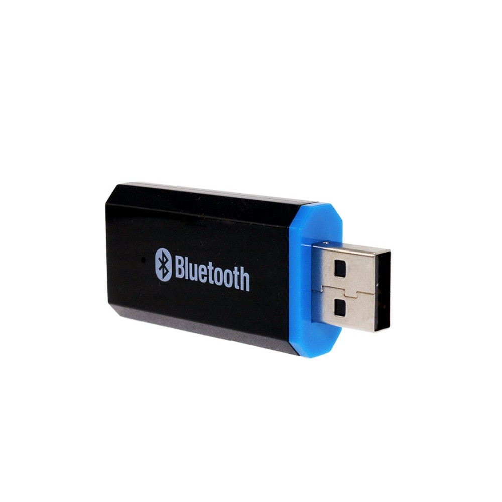 OP 3.5mm USB AUX Draadloze Audio-ontvanger IN Bluetooth V2.1 Stereo Muziek Voor Auto 1 Stks Zwart wihte DC 5.0 V