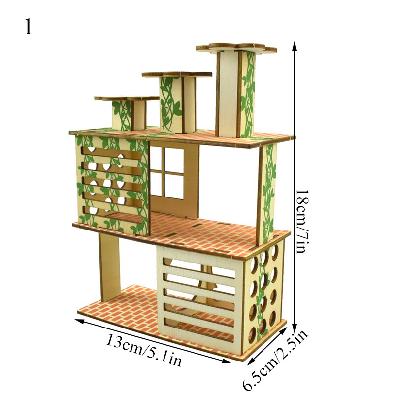 Pet Toys 5 Styles Hamster Wooden Villa House Climb... – Grandado