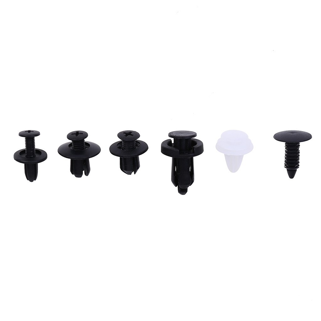100 Stuks Auto Voertuig Body Plastic Push Pin Klinknagel Bevestigingsmiddelen Trim Clip Moulding Clips Schroevendraaier Bumper Fastener Kit Auto