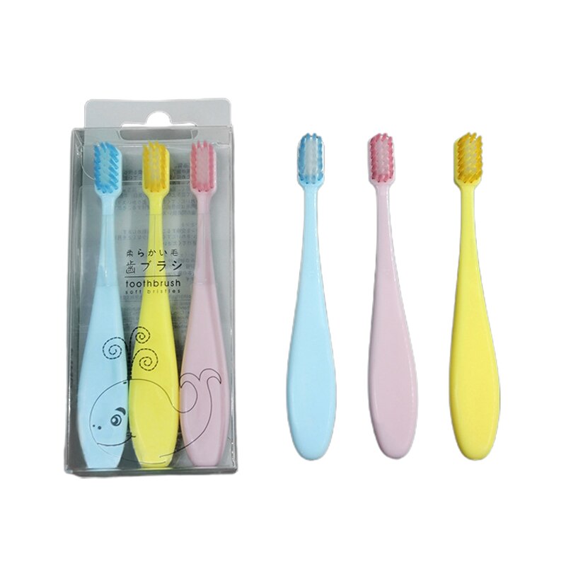 3PCS/pack Kids Soft Toothbrush For Children's Oral Candy Color Tooth Brush Baby Soft Bristles Tooth Brushes Baby Care: Default Title