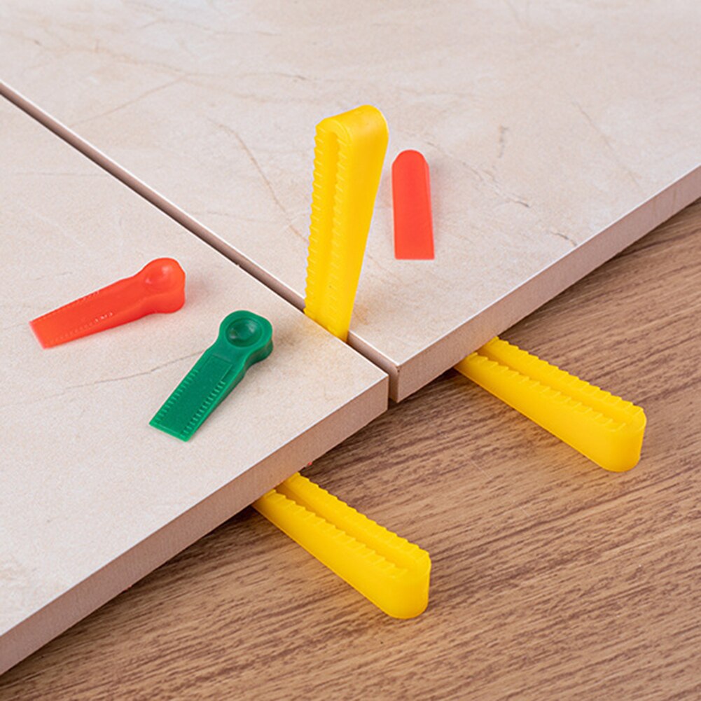 100pcs Reusable Ceramic Wedge Tile Spacer Floor Leveling System Gap Filling Locator Home Tiling Tool Kit Spacer Leveler Locators