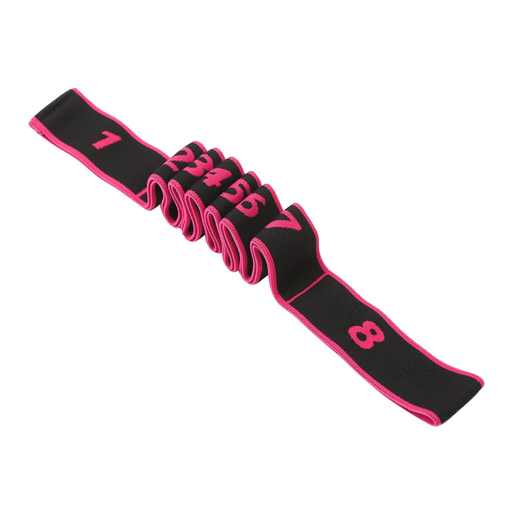 Accessoires de yoga joga akcesoria élasticité Yoga sangle de Yoga extensible boucles flexibles accessoires d'entraînement Pilates gimnasioz # XP20: Hot Pink