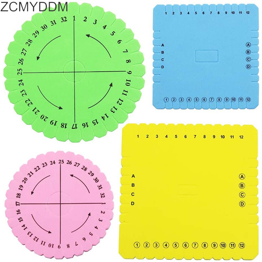 Zcmyddm armbånd strikning kumihimo disk skive til rund firkantet håndlavet bakke flettet reb knude gør det selv håndværk strikkeværktøj
