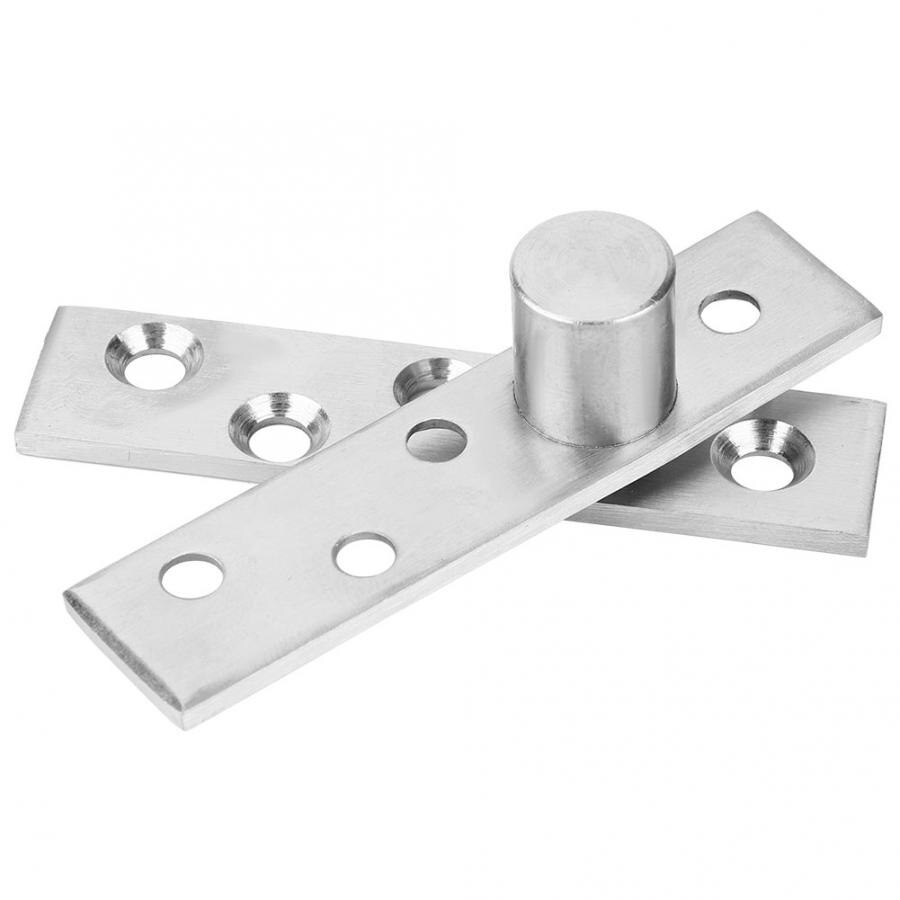 2Pcs 360 Degree Rotary Pivot Hinge 75mm/95mm/100mm Stainless Steel Concealed Rotating Door Hinge: Eccentric Pivot / 100mm