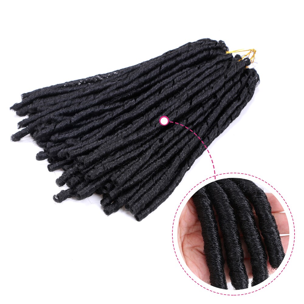 ZYR miękki Locs dredy syntetyczne przedłużanie włosów 14 cali 70g Ombre afro szydełkowe warkocze wysokotemperaturowe włókno