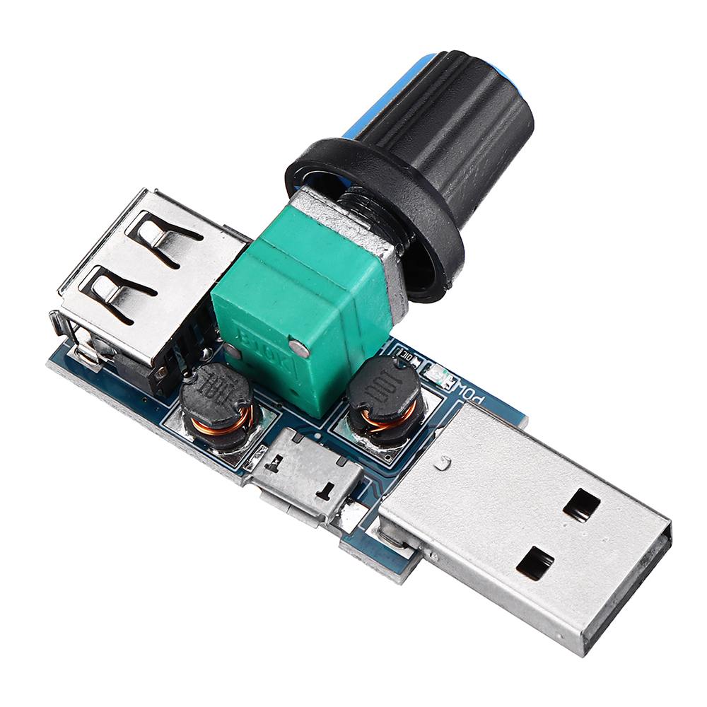 USB Fan Speed Controller Module Reducing Noise Multi-stall Adjustment Governor DC 4-12V