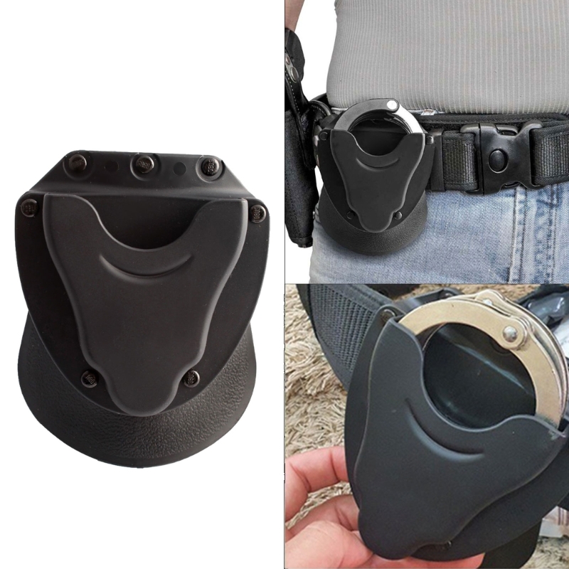 Handschellenhalter, Kunststoff-Taktikpolizei, Fesseln, Tasche, Gürtelschlaufe, sichert den Schnappverschluss für aufklappbare