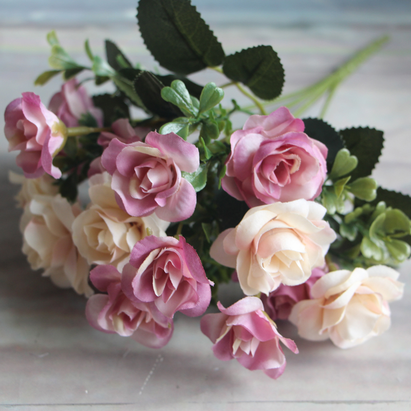 Austin 15 heads Autumn Silk Flowers Artificial Rose Wedding Party Home Floral Flower Arrangement Peony: Pink