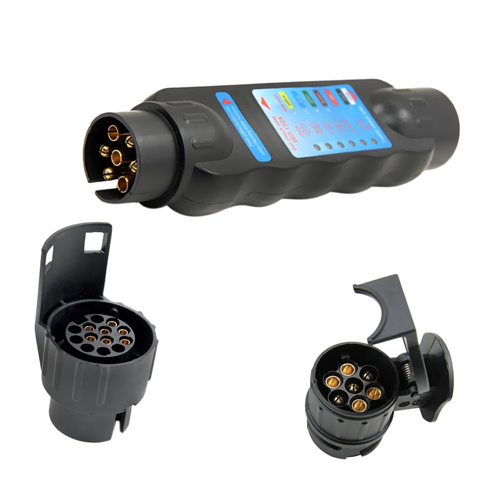 3 Pieces 7Pin 13Pin Trailer Towing Lights 7Pin Plug Socket Cable Tester