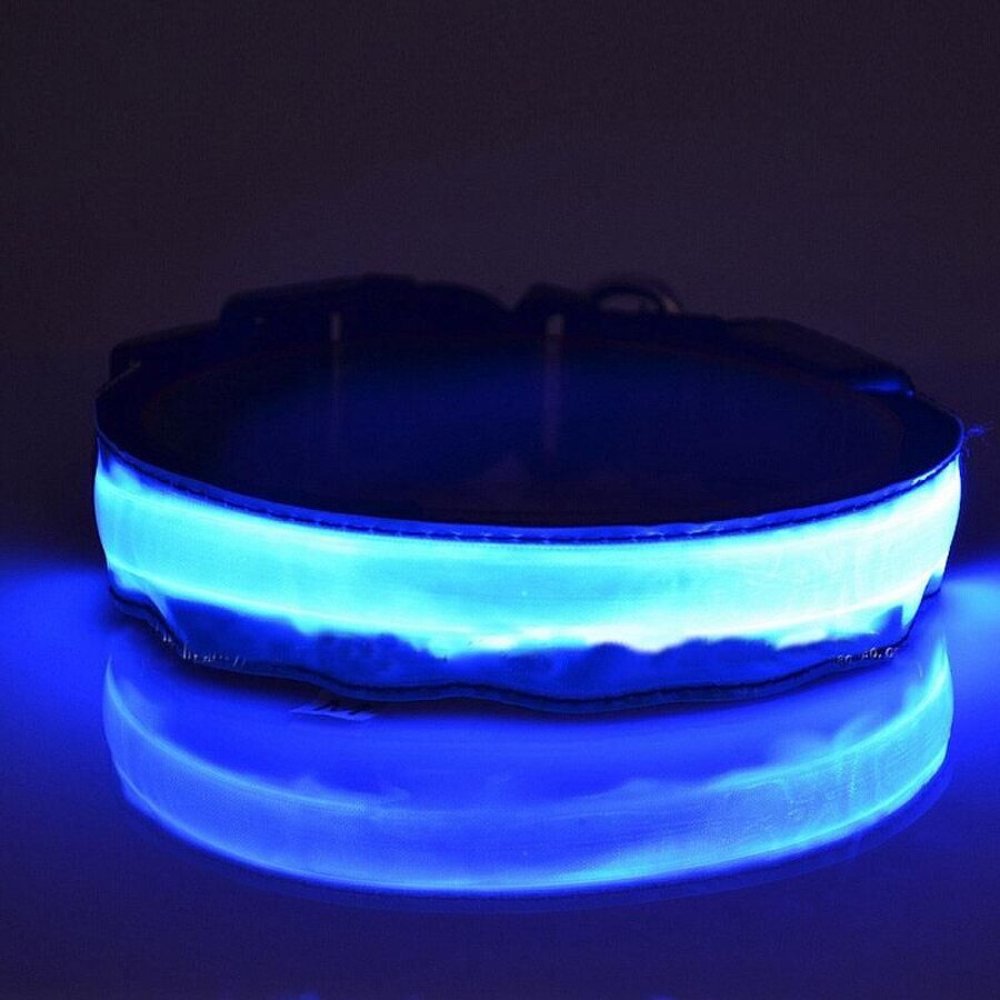 Collier Fluorescent en Nylon pour Chien, accessoire lumineux de nuit, lumière LED, harnais pour Chihuahua, Pitbull, EE5QY