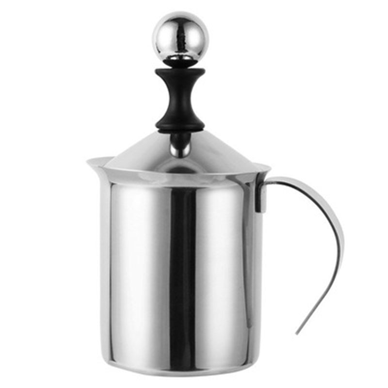 800ml cappuccino japansk dobbelt rustfrit stål håndmælkeskummer mælkeskummer kaffeapparat