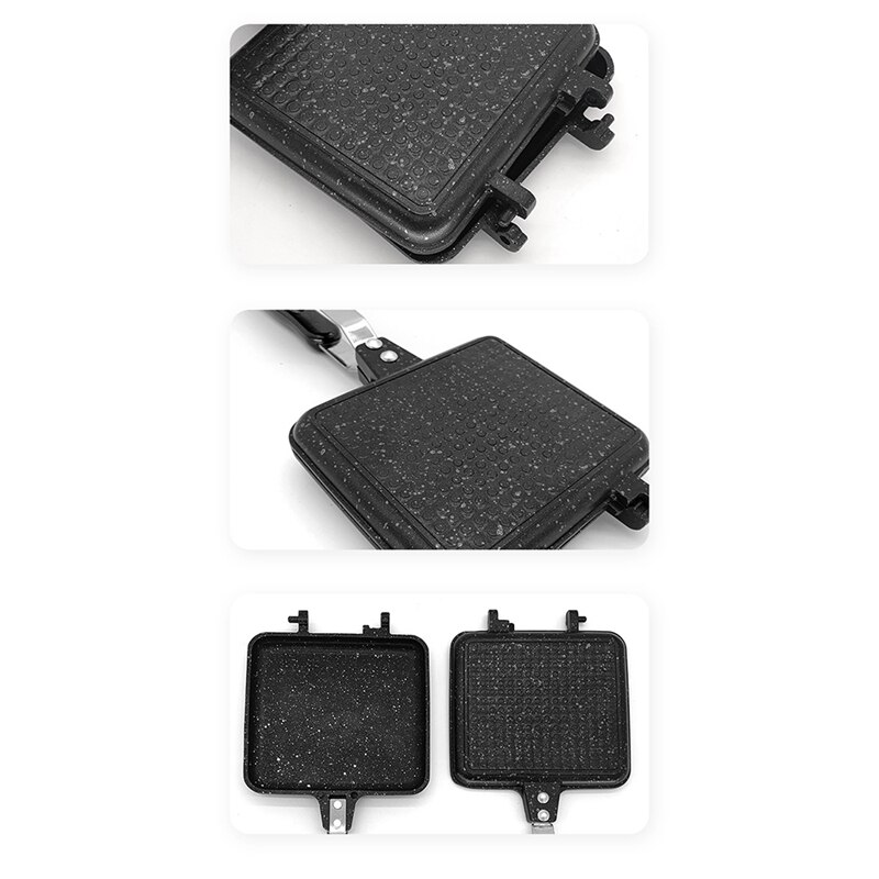 Grilled Sandwich Panini Maker,Toast Bread Breakfast Machine Sandwich Pan,Nonstick Aluminum Removable Flip Frying Pan