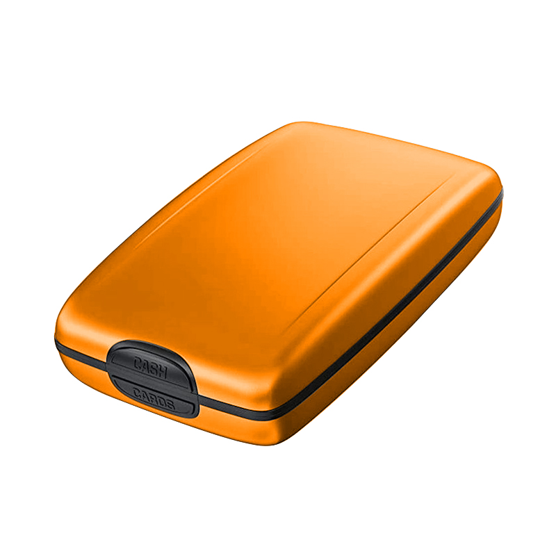 Bank Kaarthouder Blocking Hard Case Wallet Solid Credit Card Anti Scanning Bescherming Credit Kaarthouder Rfid Coin portemonnee: YELLOW