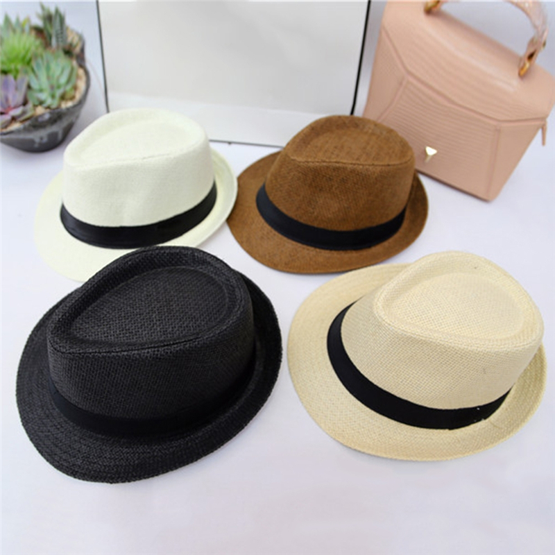 Imixlot sommer vestlig cowboy stråhatt unisex utendørs kul avlet brem solbeskyttelseshatt Strand solskjermhatt