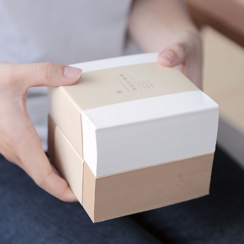 400 Sheets/Lot Simplicity White Kraft Paper Memo Notes Message No Stickiness Notepad Notebook Stationery Office School Supplies