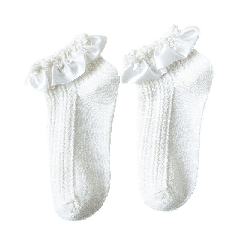 1 Pair Lolita Style Japanese Maiden Lovely Woman Lace Short Socks Spring Summer Autumn Sweet Ruffle Cotton Socks