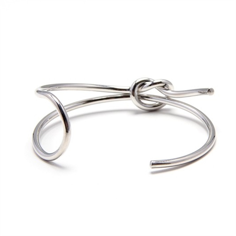 Pulsera para hombre y chica con minimalista, popular, nudo hebilla, doble nudo