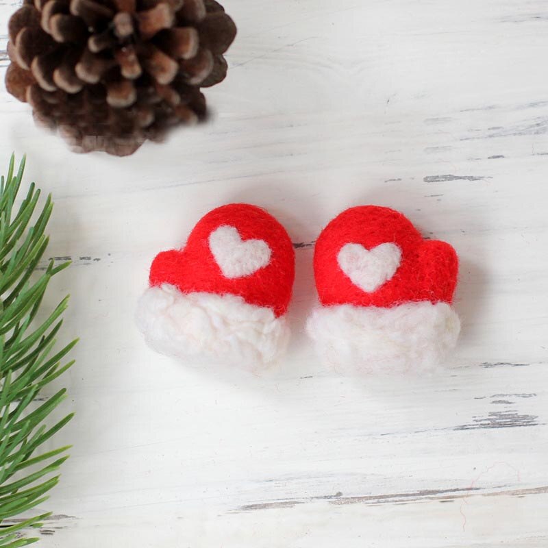 1Set Berry guirnalda broche lana manualidad de fieltro DIY sin terminar pinchado conjunto kit para manualidades para Material de la aguja bolsa de paquete de Lollipop muleta: D