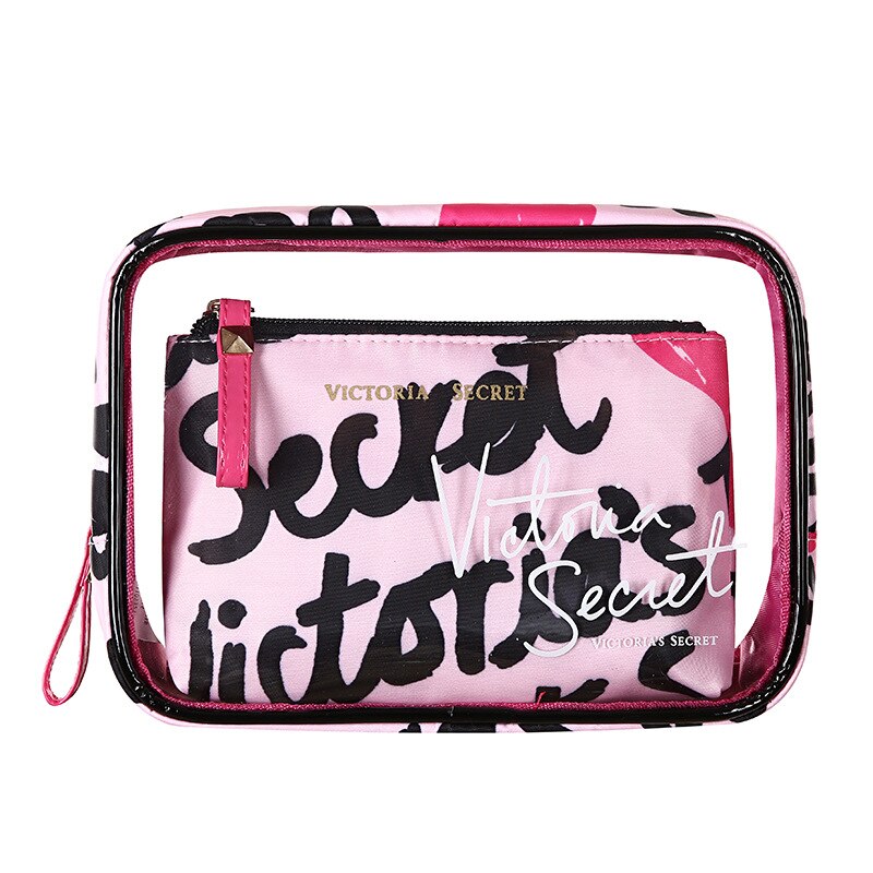 PVC Transparent Brand Cosmetic Bag Travel Toiletry Bag Set Make-up Organizer Pouch Makeup Case Beautician Vanity Necessaire Trip: 4